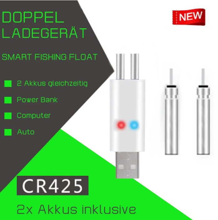 USB Speed Charger inkl. 2x Akkus